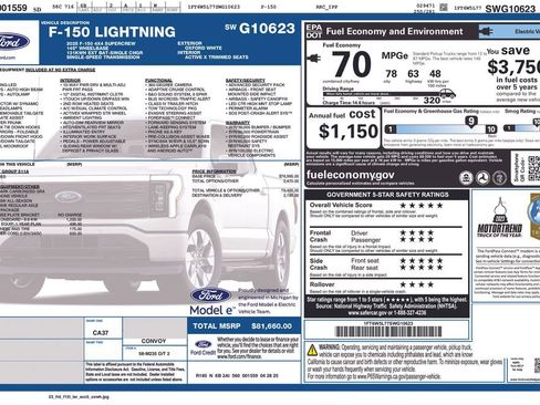 Used 2025 Ford F150 Lightning Lariat image 2