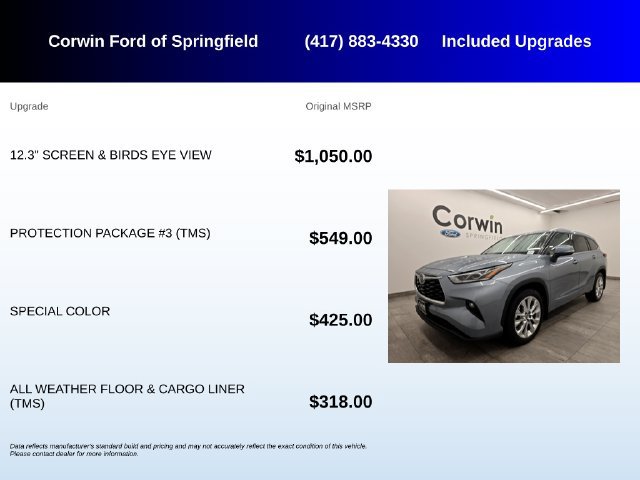 Used 2022 Toyota Highlander Limited w/ Protection Package #3 (TMS) AWD/4WD image 5