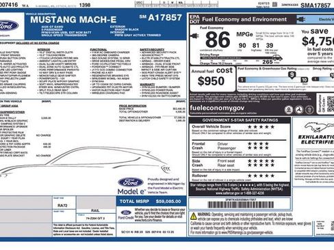 New 2025 Ford Mustang Mach-E GT w/ Interior Protection Package image 28