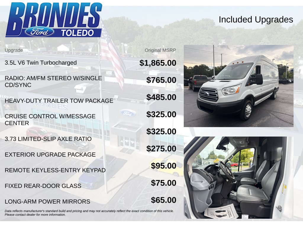 Used 2019 Ford Transit 350 148 High Roof Extended DRW RWD image 6