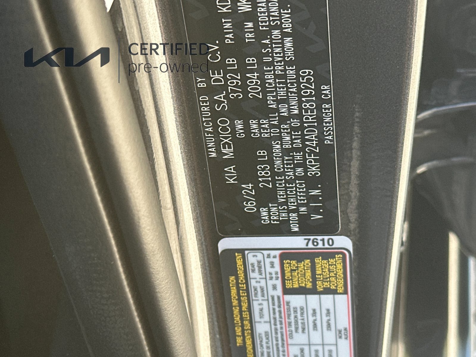 Certified 2024 Kia Forte LXS FWD image 28