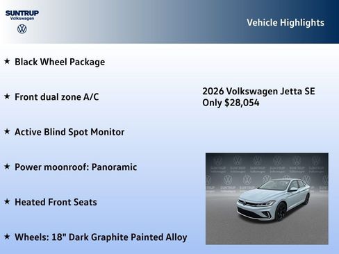 New 2026 Volkswagen Jetta SE image 7