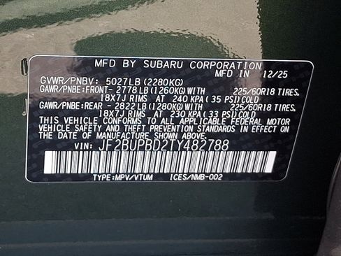 Certified 2026 Subaru Outback Premium AWD/4WD image 27