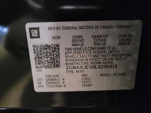 Used 2020 Chevrolet Equinox LT w/ LPO, Floor Liner Package image 33