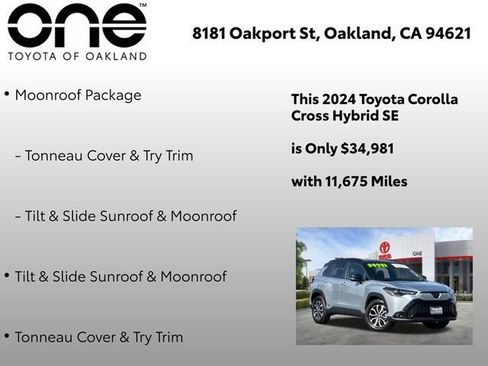 Certified 2024 Toyota Corolla Cross SE w/ Moonroof Package image 6