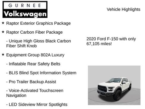 Used 2020 Ford F150 Raptor w/ Equipment Group 802A Luxury AWD/4WD image 8