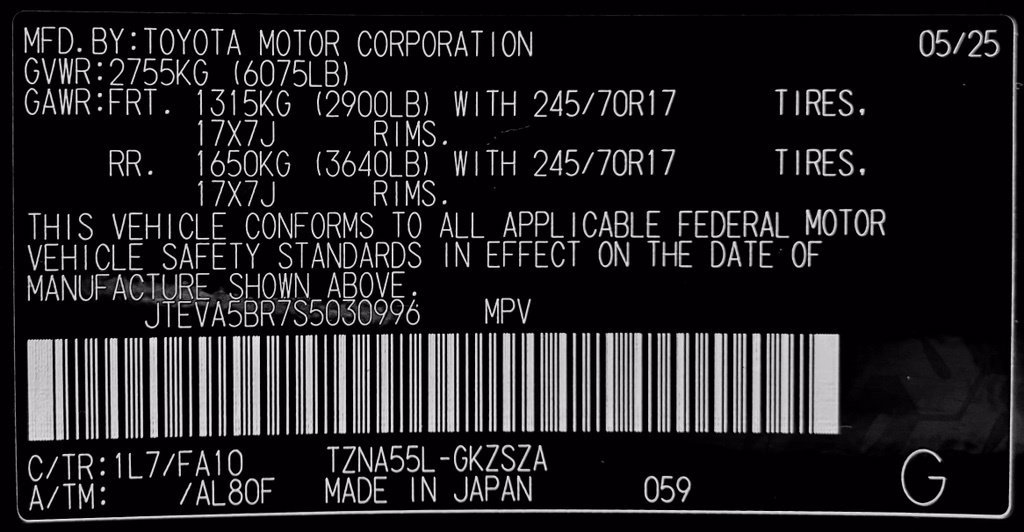 Certified 2025 Toyota 4Runner SR5 AWD/4WD image 24