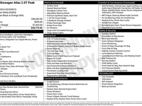 Certified 2025 Volkswagen Atlas Peak Edition SE AWD/4WD image 37