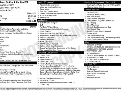 Certified 2023 Subaru Outback Limited XT AWD/4WD image 35