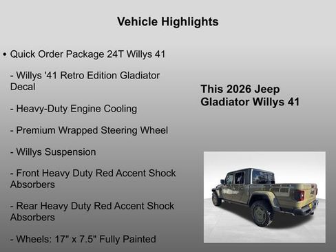 New 2026 Jeep Gladiator Sport image 25