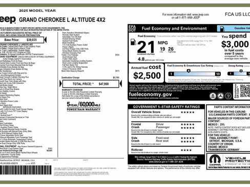 Certified 2025 Jeep Grand Cherokee L Laredo image 4