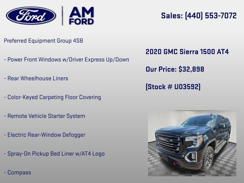 Used 2020 GMC Sierra 1500 AT4 w/ AT4 Premium Package AWD/4WD image 12