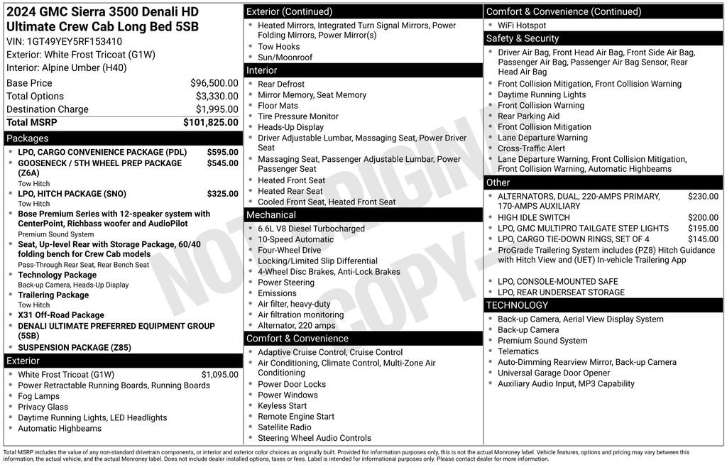 Certified 2024 GMC Sierra 3500 Denali Ultimate AWD/4WD image 49