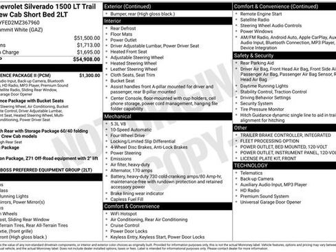 Used 2021 Chevrolet Silverado 1500 LT Trail Boss w/ Convenience Package II AWD/4WD image 36