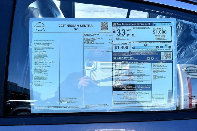 New 2027 Nissan Sentra SV w/ Floor Mat Package FWD image 12