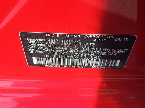 Certified 2025 Subaru Impreza 2.0i AWD/4WD image 27