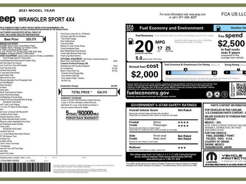 Certified 2021 Jeep Wrangler Sport image 4