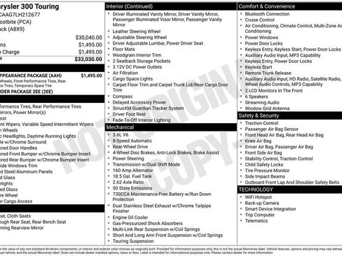 Used 2020 Chrysler 300 Touring w/ Sport Appearance Package RWD image 34