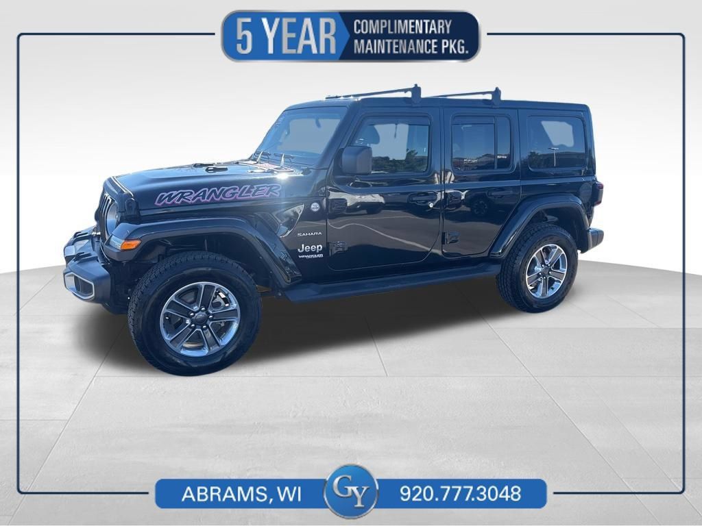 Used 2022 Jeep Wrangler Unlimited Sahara w/ LED Lighting Group AWD/4WD image 1