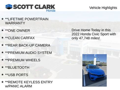 Used 2022 Honda Civic Sport image 3