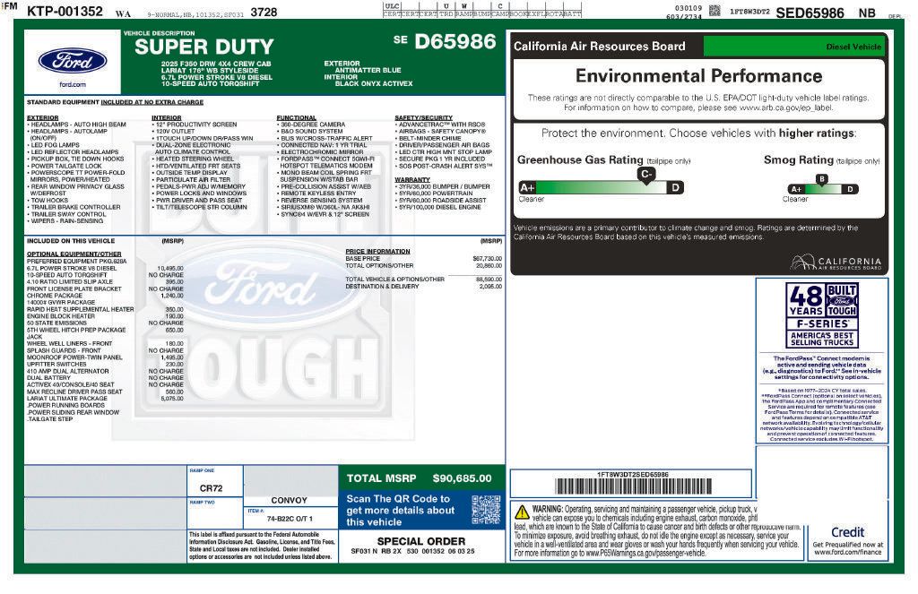 Used 2025 Ford F350 Lariat w/ Lariat Ultimate Package AWD/4WD image 14