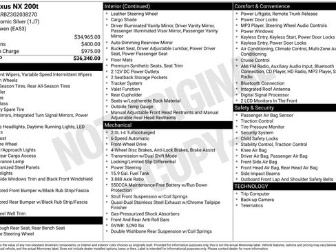 Used 2016 Lexus NX 200t FWD image 45