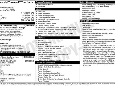 Used 2019 Chevrolet Traverse LT w/ LPO, Blackout Package AWD/4WD image 10
