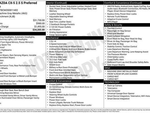 New 2025 MAZDA CX-5 AWD 2.5 S w/ Preferred Package image 37