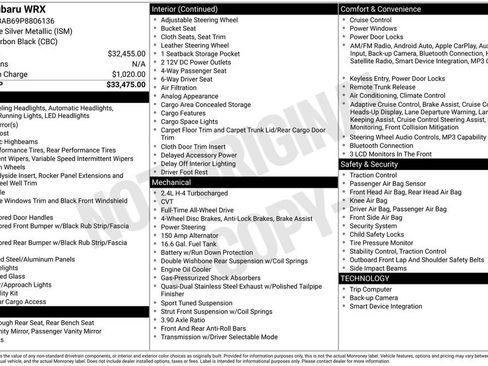 Certified 2023 Subaru WRX AWD/4WD image 34