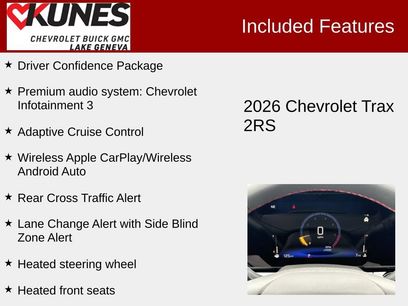 New 2026 Chevrolet Trax RS w/ Driver Confidence Package