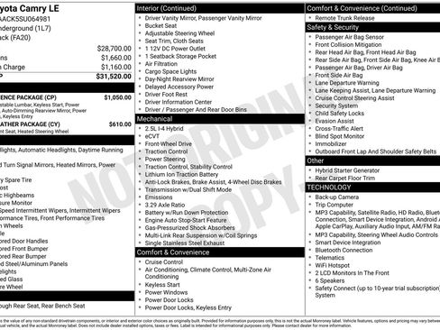Used 2025 Toyota Camry LE w/ Convenience Package FWD image 47