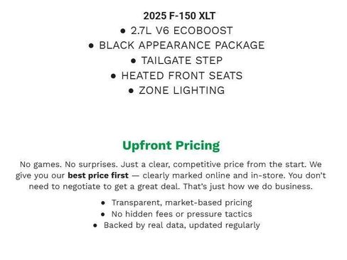 Used 2025 Ford F150 XLT w/ Equipment Group 302A MID AWD/4WD image 2