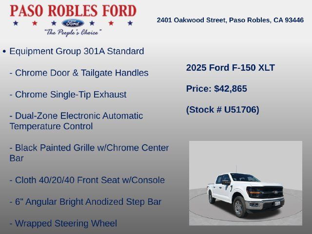 Used 2025 Ford F150 XLT w/ Equipment Group 301A Standard AWD/4WD image 6