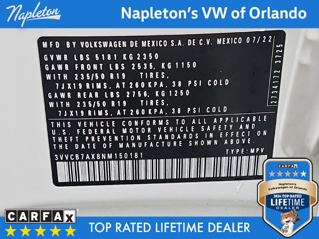 Used 2022 Volkswagen Tiguan SE R-Line FWD image 37