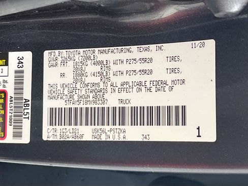 Used 2021 Toyota Tundra 1794 Edition AWD/4WD image 33