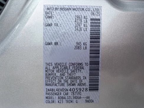 Certified 2025 Nissan Altima 2.5 SL FWD image 32