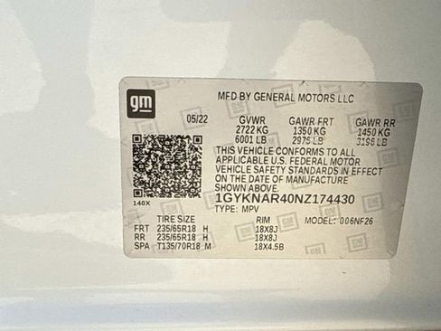 Used 2022 Cadillac XT5 Luxury w/ LPO, Floor Liner Package FWD image 20