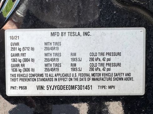 Used 2021 Tesla Model Y Long Range AWD/4WD image 13
