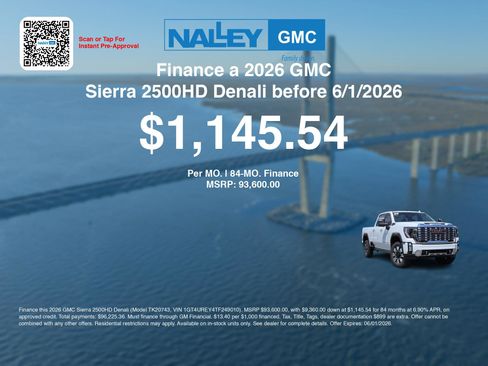 New 2026 GMC Sierra 2500 Denali w/ Denali Reserve Package AWD/4WD image 7