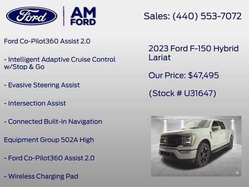 Used 2023 Ford F150 Lariat w/ Equipment Group 502A High AWD/4WD image 6