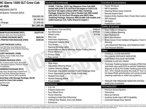 Used 2019 GMC Sierra 1500 SLT w/ SLT Premium Plus Package image 36