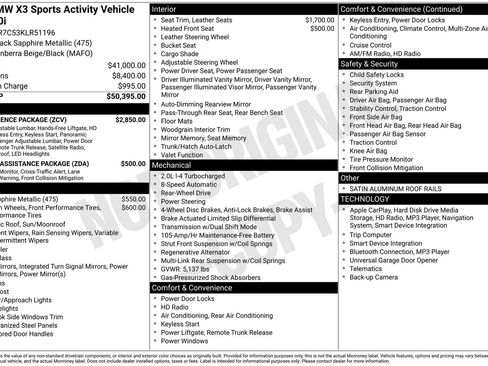 Used 2019 BMW X3 sDrive30i w/ Convenience Package image 9