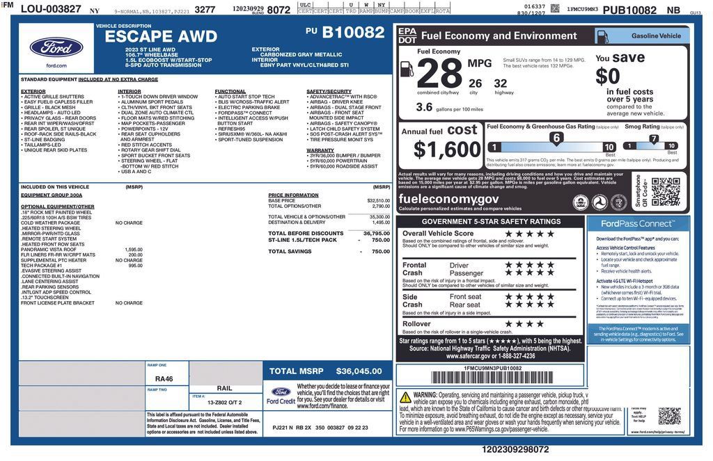 Used 2023 Ford Escape ST-Line w/ Tech Pack #1 AWD/4WD image 32