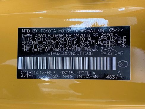 Used 2022 Lexus RC 350 F Sport w/ Accessory Package 2 AWD/4WD image 34