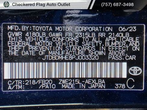 Used 2023 Toyota Corolla LE w/ Carpet Mat Package (TMS) AWD/4WD image 20