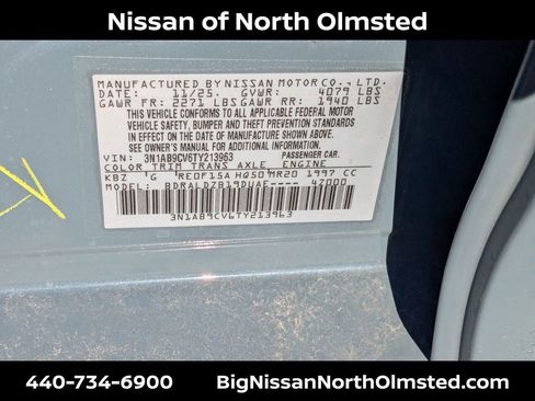 New 2026 Nissan Sentra SV w/ SV Convenience Package image 20