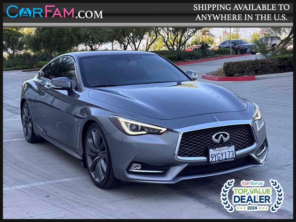 Used 2018 INFINITI Q60 Red Sport 400 w/ Sensory Package 3.0T Sport RWD image 1