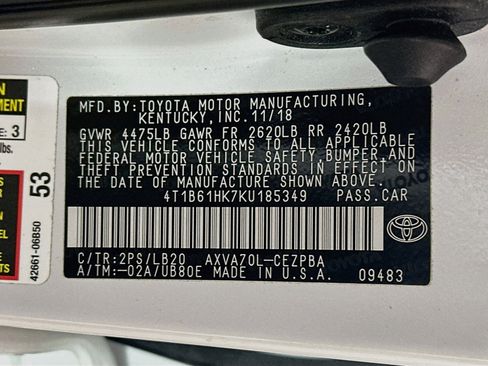 Certified 2019 Toyota Camry XSE FWD image 30