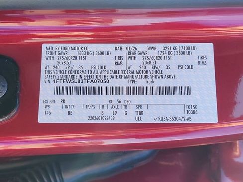 New 2026 Ford F150 Lariat w/ Equipment Group 502A High image 12