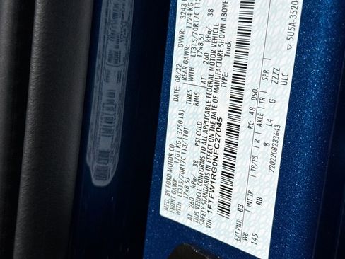 Certified 2022 Ford F150 Raptor w/ Equipment Group 801A High image 18